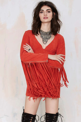 Joplin Fringe Suede Dress