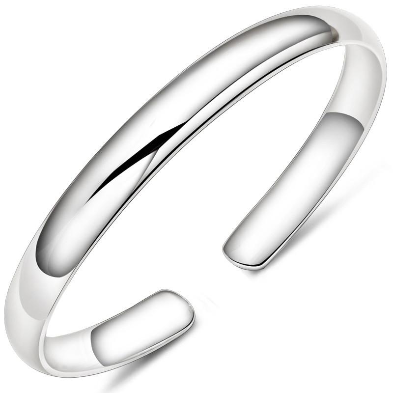 Women's Fashionable 999 Sterling Silver Cuff Bracelet