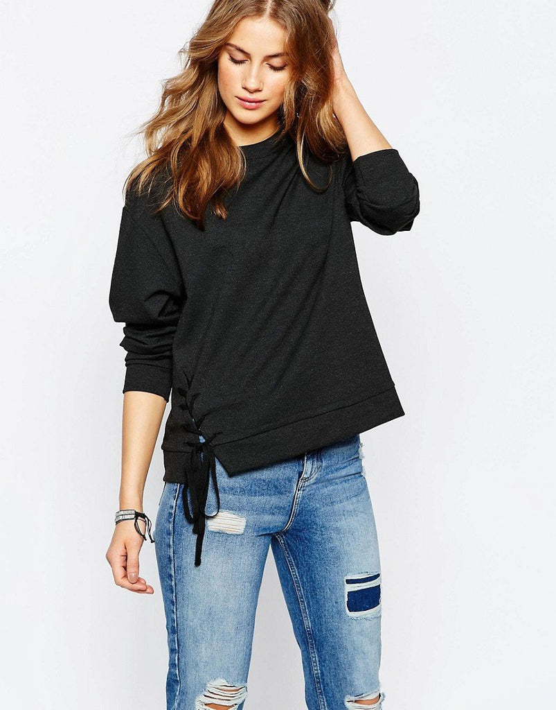Pull&Bear Jersey Tie Side Sweat