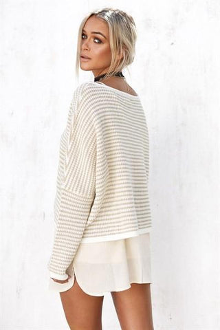 Beige Stripe Knit